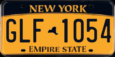 NY license plate GLF1054