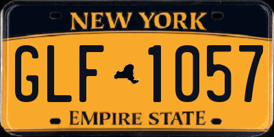 NY license plate GLF1057