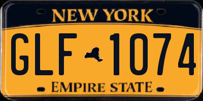 NY license plate GLF1074