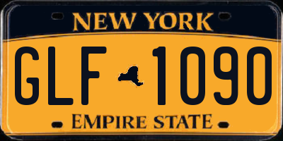 NY license plate GLF1090