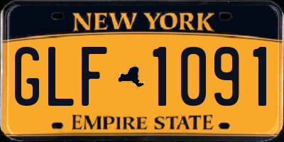 NY license plate GLF1091