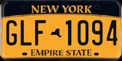 NY license plate GLF1094