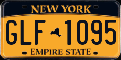 NY license plate GLF1095