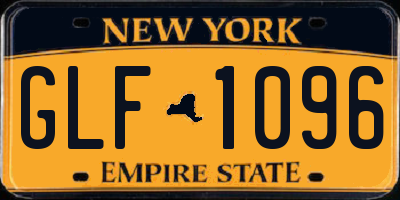 NY license plate GLF1096