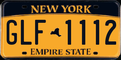 NY license plate GLF1112