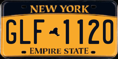 NY license plate GLF1120