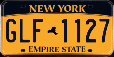 NY license plate GLF1127