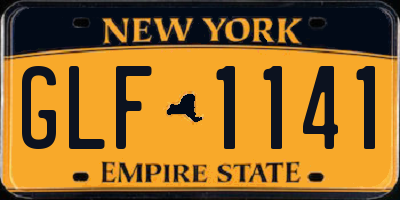 NY license plate GLF1141