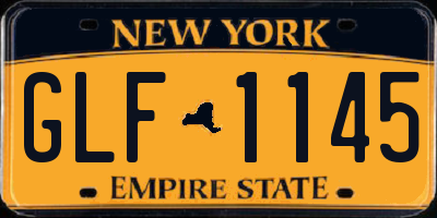 NY license plate GLF1145