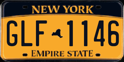 NY license plate GLF1146