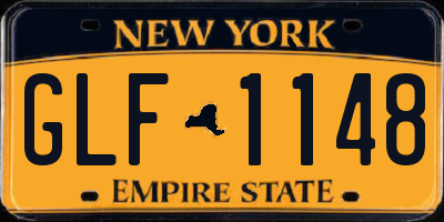 NY license plate GLF1148