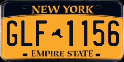 NY license plate GLF1156