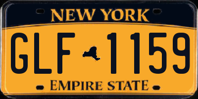 NY license plate GLF1159
