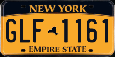 NY license plate GLF1161