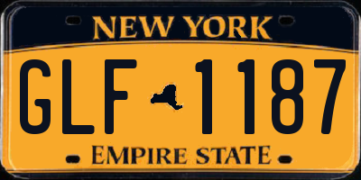 NY license plate GLF1187