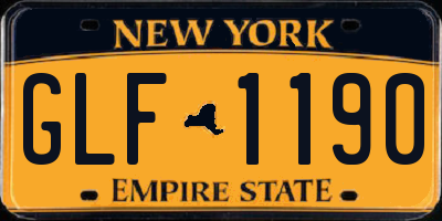 NY license plate GLF1190