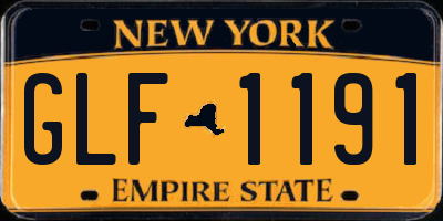 NY license plate GLF1191