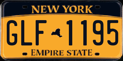 NY license plate GLF1195