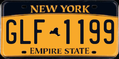 NY license plate GLF1199