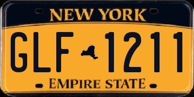 NY license plate GLF1211