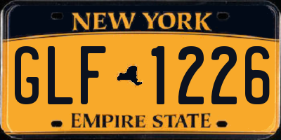 NY license plate GLF1226