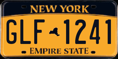 NY license plate GLF1241