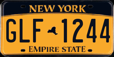NY license plate GLF1244