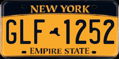 NY license plate GLF1252