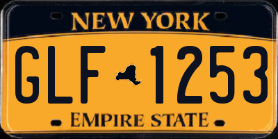 NY license plate GLF1253