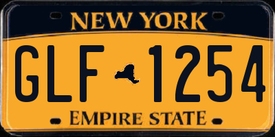 NY license plate GLF1254