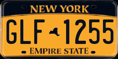NY license plate GLF1255