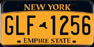 NY license plate GLF1256