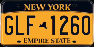 NY license plate GLF1260