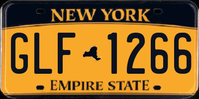 NY license plate GLF1266