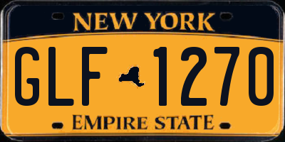 NY license plate GLF1270