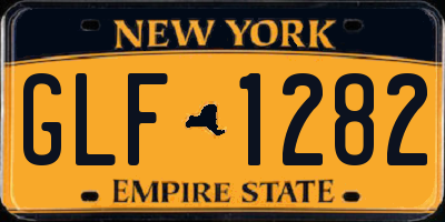 NY license plate GLF1282