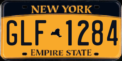 NY license plate GLF1284