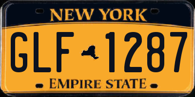 NY license plate GLF1287
