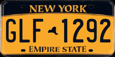 NY license plate GLF1292