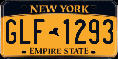 NY license plate GLF1293