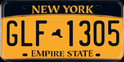 NY license plate GLF1305