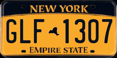 NY license plate GLF1307