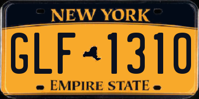 NY license plate GLF1310