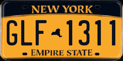 NY license plate GLF1311