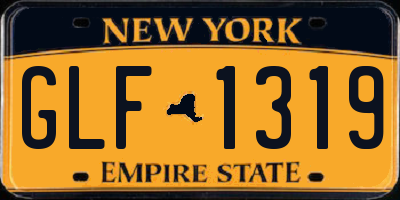 NY license plate GLF1319