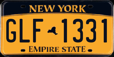 NY license plate GLF1331