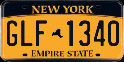 NY license plate GLF1340