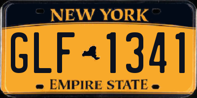 NY license plate GLF1341