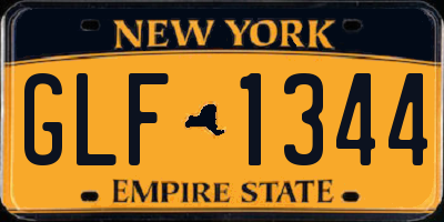 NY license plate GLF1344