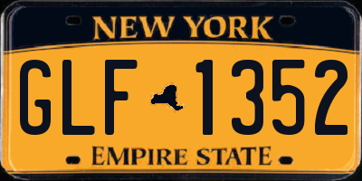 NY license plate GLF1352